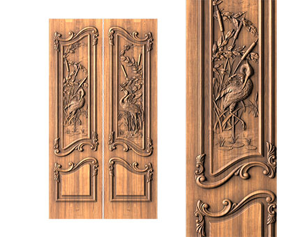 Swan Door, 3d models (stl)