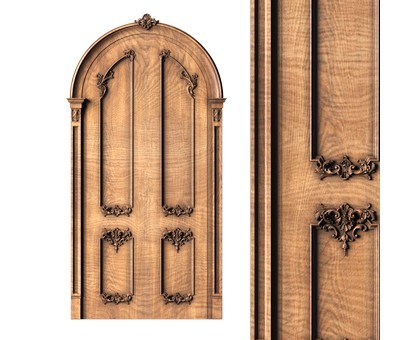 Door with arch, 3d models (stl)
