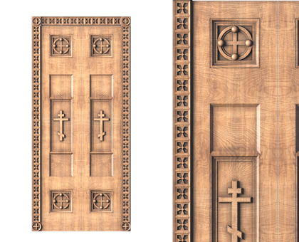 Door with crosses, 3d models (stl)