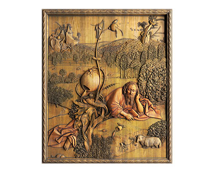 Saint John the Baptist in the Desert, Hieronymus Bosch, 3d models (stl)