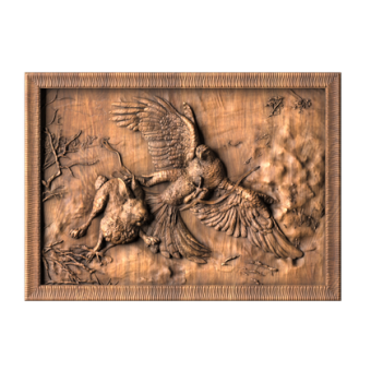 Panel eagle hunting, 3d models (stl)