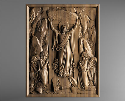 Panel Resurrection of Christ, 3d models (stl)