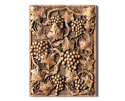Panel with grapevine, 3d models (stl)