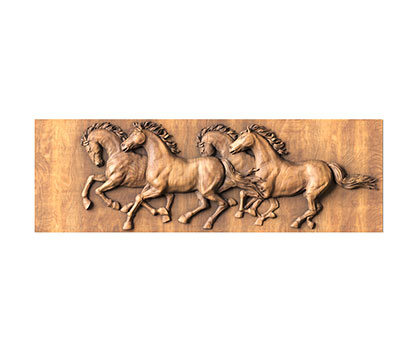 Panel Horses, 3d models (stl)