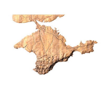 Map of Crimea, 3d models (stl)