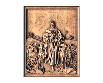 Panel Jesus Christ, 3d models (stl)