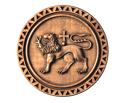 Panel coat of arms of the royal dynasty of the Rubenids, 3d models (stl)