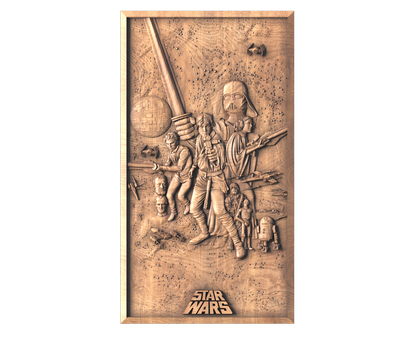 Panel Star War by George Lucas, 3d models (stl)