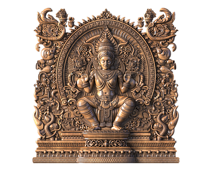 Goddess Lakshmi (Shri Lakshmi), 3d models (stl)