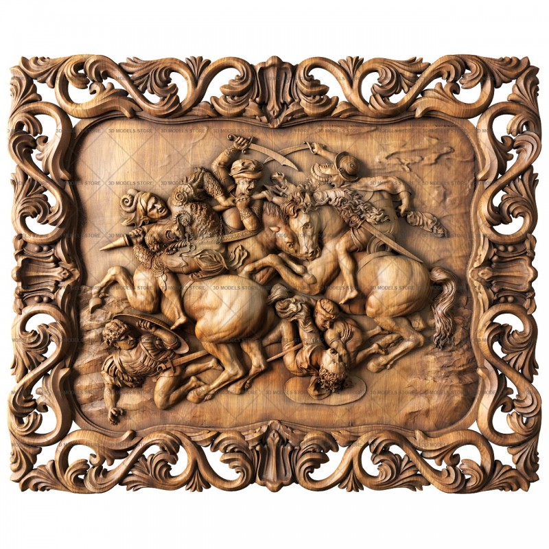Battle of Anghiari - by Leonardo Da Vinci, 3d models (stl)