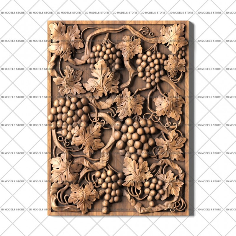 Panel with grapevine, 3d models (stl)