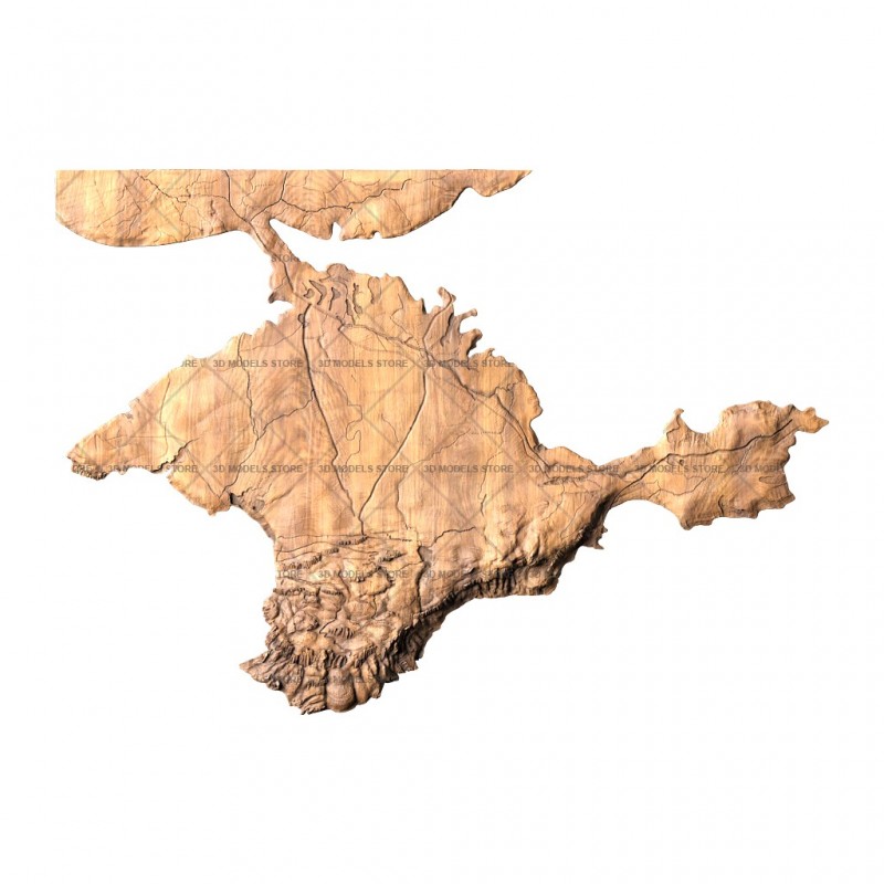 Map of Crimea, 3d models (stl)