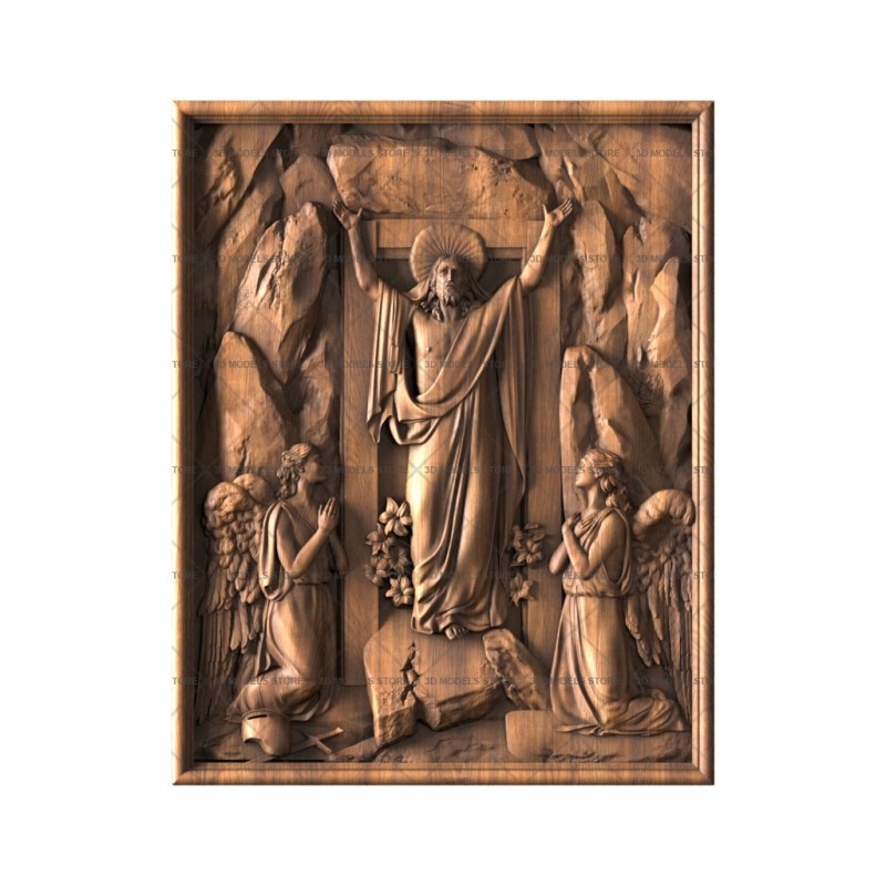 Panel Resurrection of Jesus Christ, 3d models (stl)