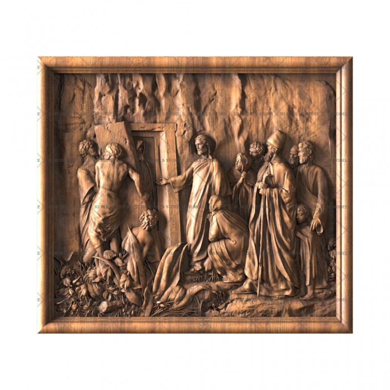 Panel Resurrection of Lazarus, 3d models (stl)
