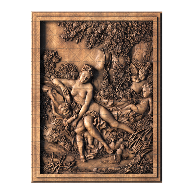 Venus Consoling Love by Francois Boucher, 3d models (stl)