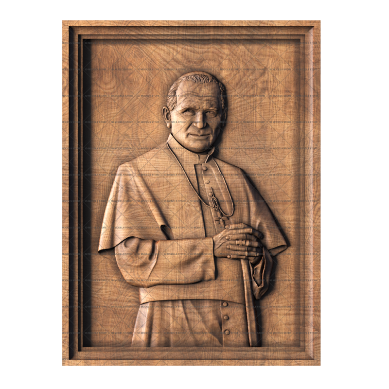 Pope John Paul II, 3d models (stl)