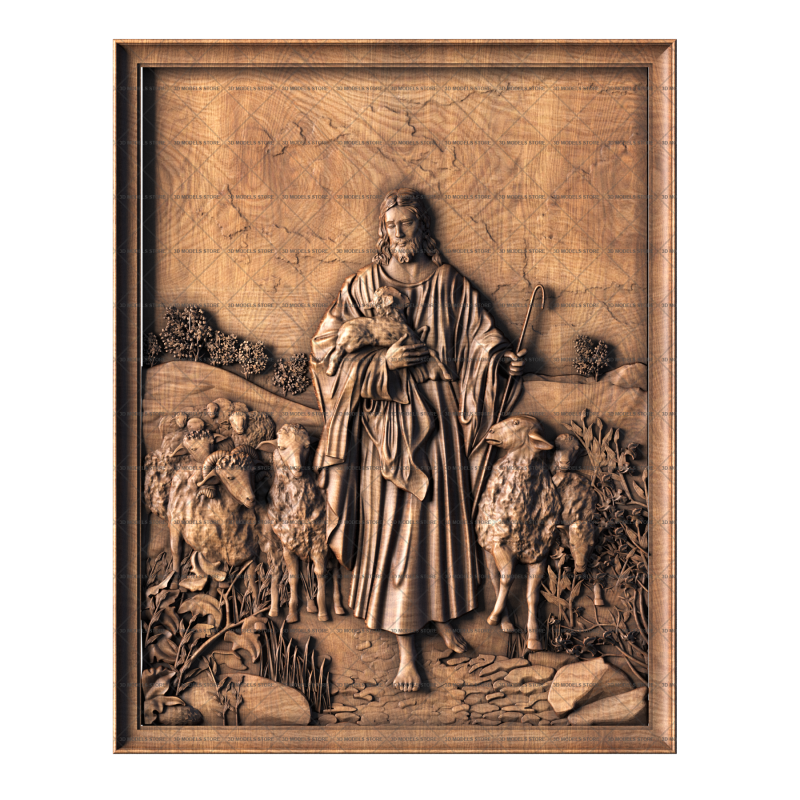 Panel Jesus Christ, 3d models (stl)