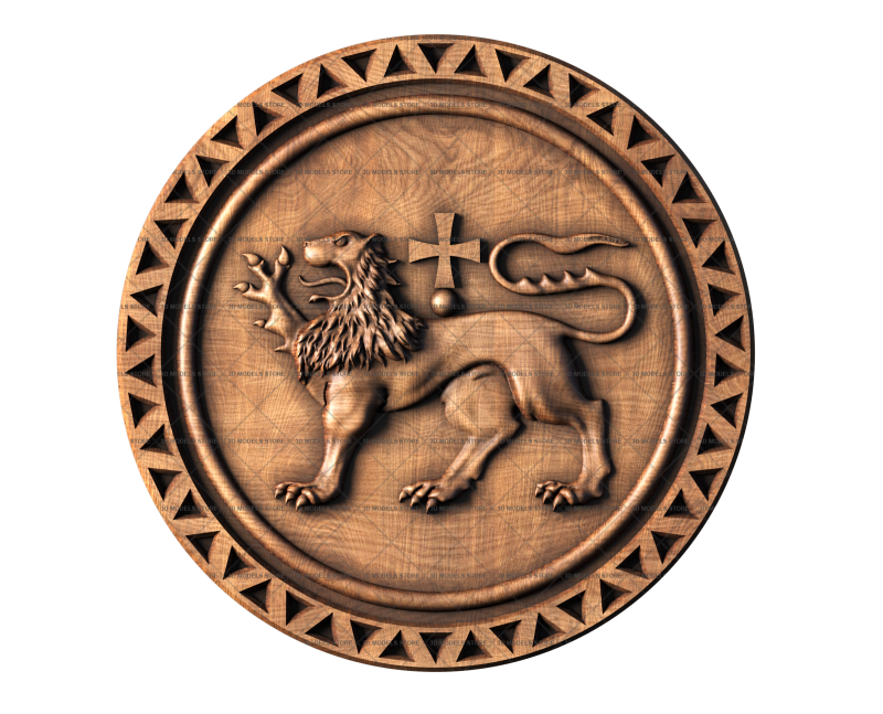 Panel coat of arms of the royal dynasty of the Rubenids, 3d models (stl)