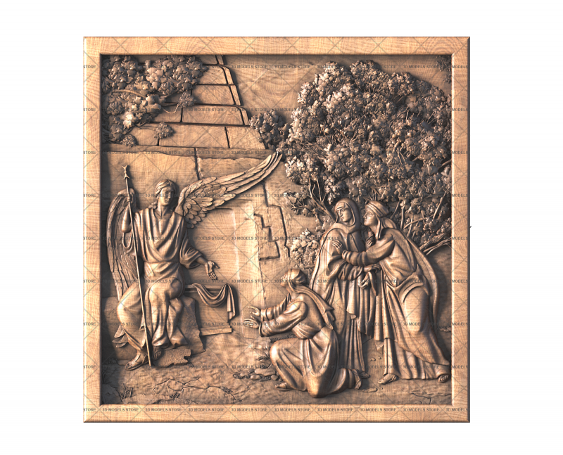 Panel The Myrrh-bearing Women at the Tomb Icon, 3d models (stl)