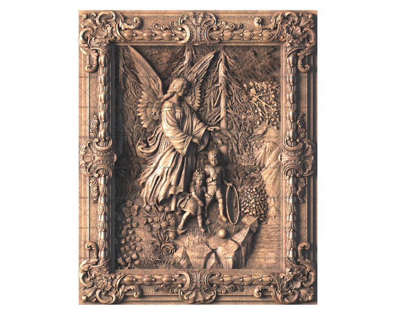 Panel The Guardian Angel, 3d models (stl)