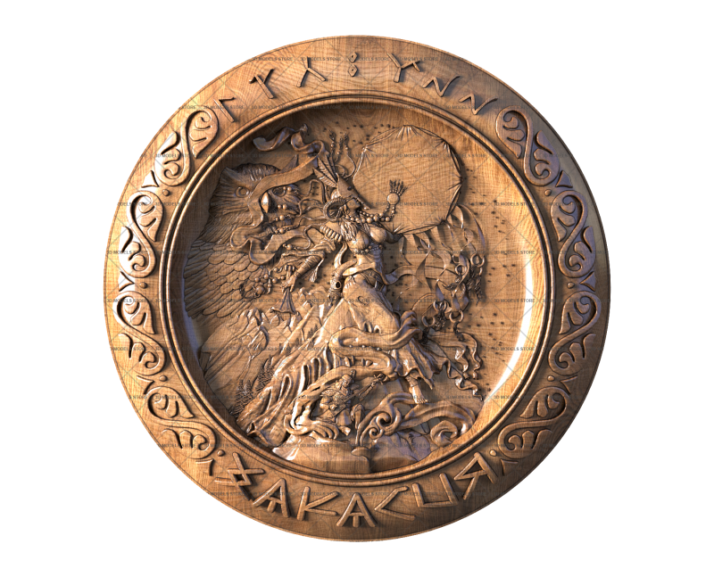 Tale of the Mistress of the Mountains in a Round Frame, 3d models (stl)