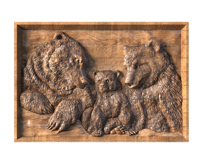 Bear Family, 3d models (stl)