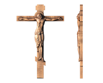 Crucifix, 3d models (stl)