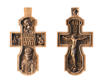 Double-Sided Crucifix, 3d models (stl)