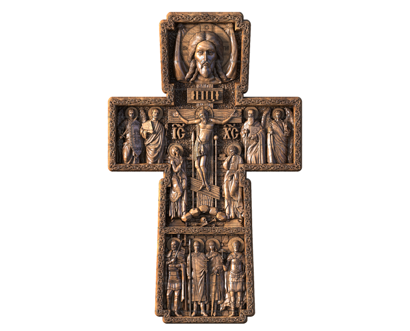 Crucifix with Patron Saints of Rus, 3d models (stl)