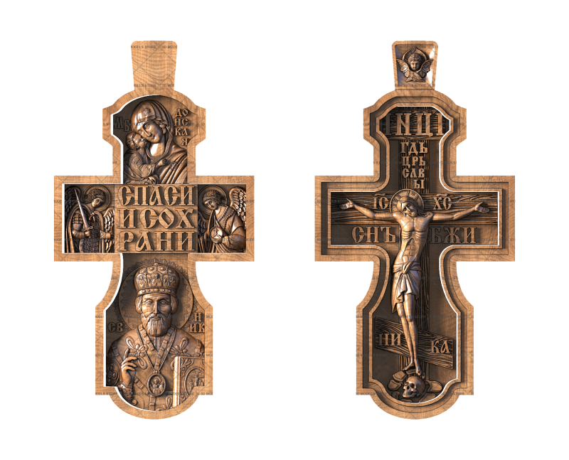 Double-Sided Crucifix, 3d models (stl)