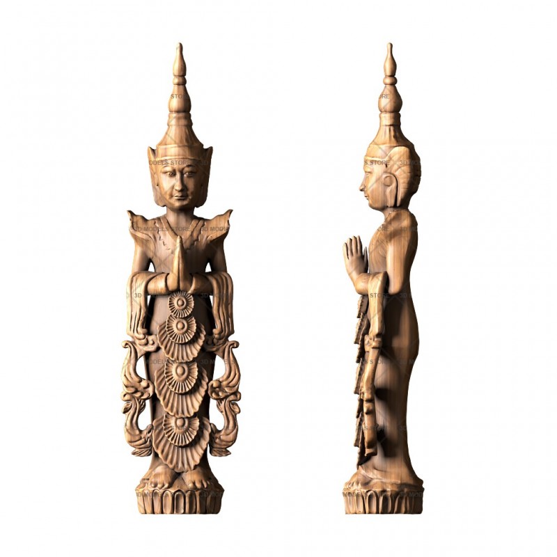 Sculpture Bodhisattva, 3d models (stl)