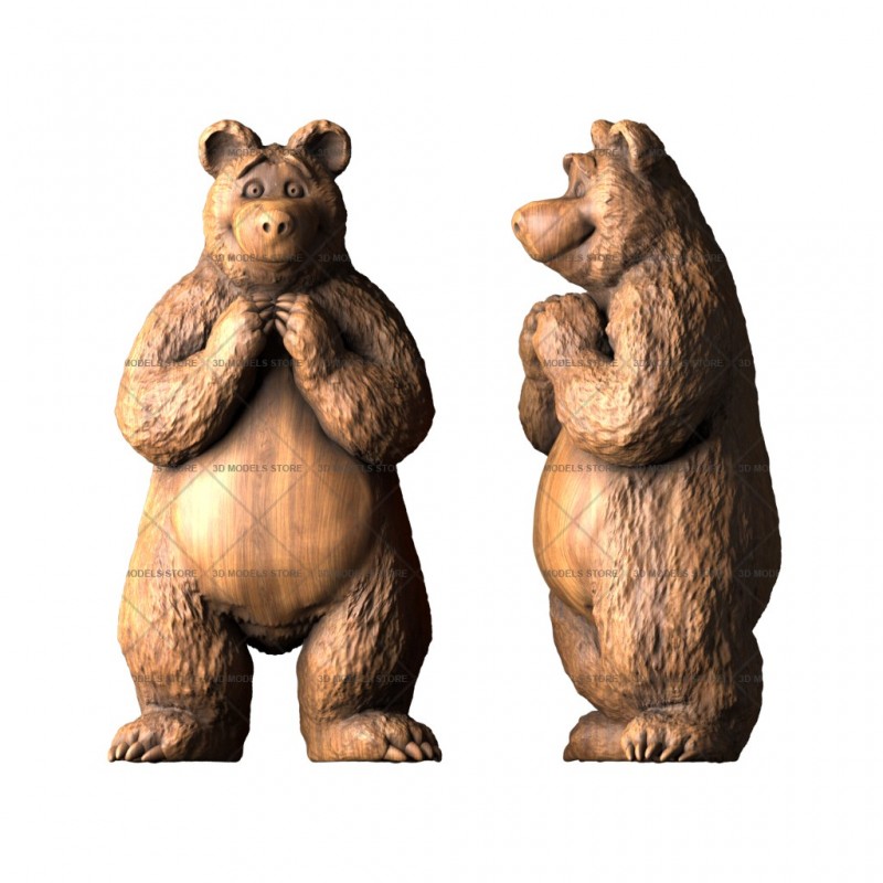 Bear sculpture, 3d models (stl)