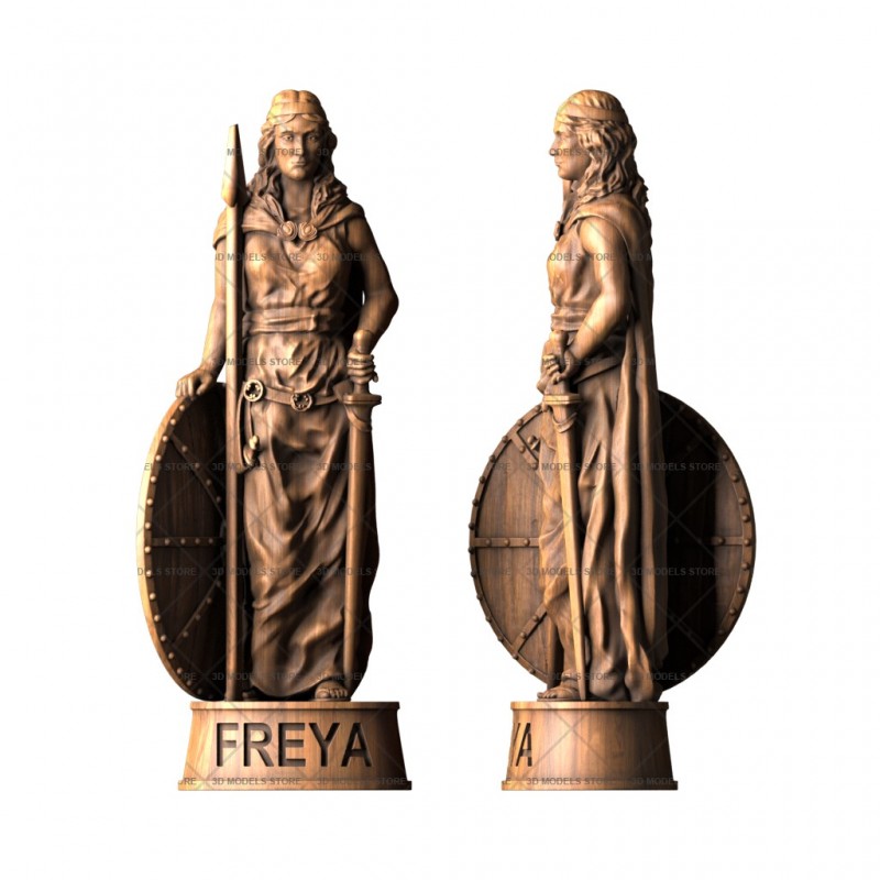 Sculpture of Freya the goddess of love, 3d models (stl)