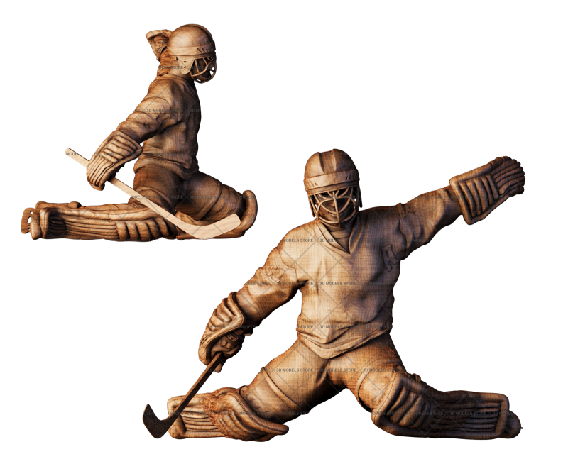 Sculpture Hockey player, 3d models (stl)