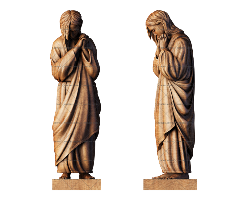 Sculpture Mary Magdalene, 3d models (stl)