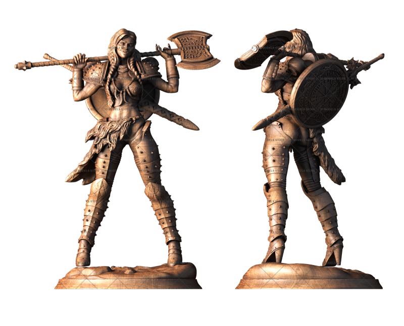 The Warrior Maiden, 3d models (stl)