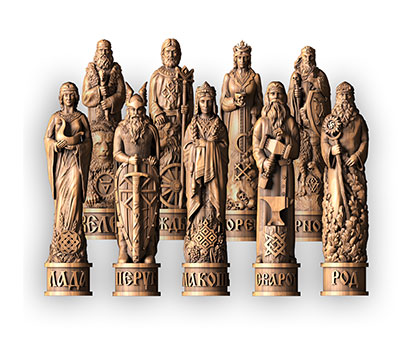 Gods of the Eastern Slavs - a set of sculptures, 3d models (stl)