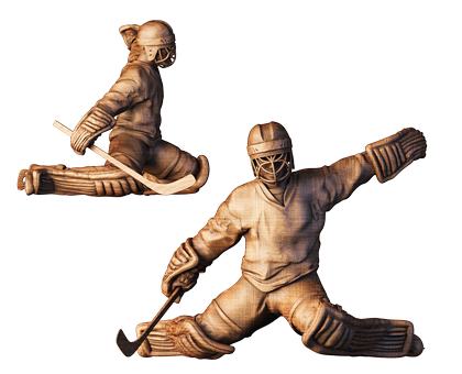 Sculpture Hockey player, 3d models (stl)