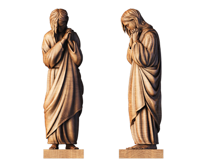 Sculpture Mary Magdalene, 3d models (stl)