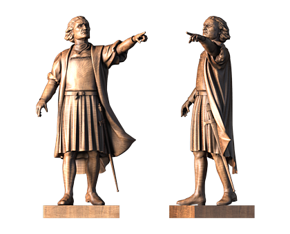 Statue of Christopher Columbus, 3d models (stl)