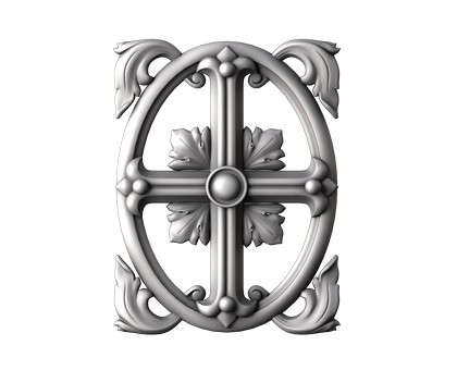 Church panel with a cross, 3d models (stl)