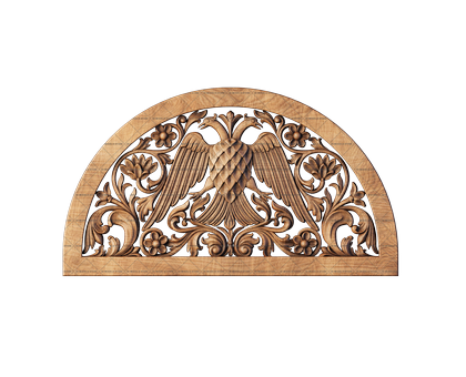 Church panel with double-headed eagle, 3d models (stl)