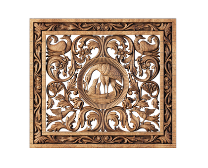 Church panel with birds and chicks, 3d models (stl)