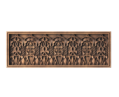 Church panel with cross, 3d models (stl)