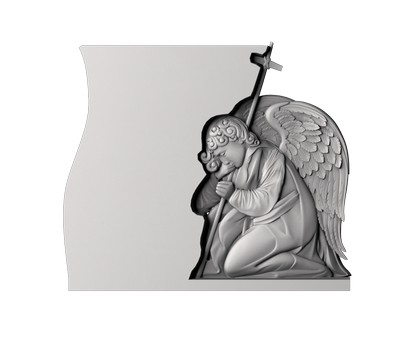 Memorial with an angel, 3d models (stl)
