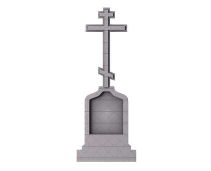 Monument with a crucifix, 3d models (stl)