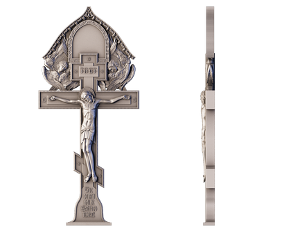 Monument with cross, 3d models (stl)