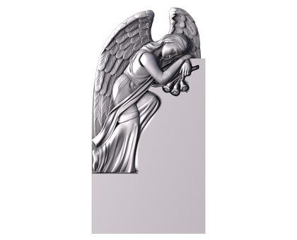 Monument with an angel, 3d models (stl)