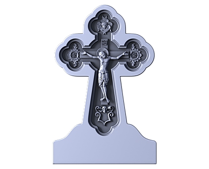 Monument with a crucifix, 3d models (stl)