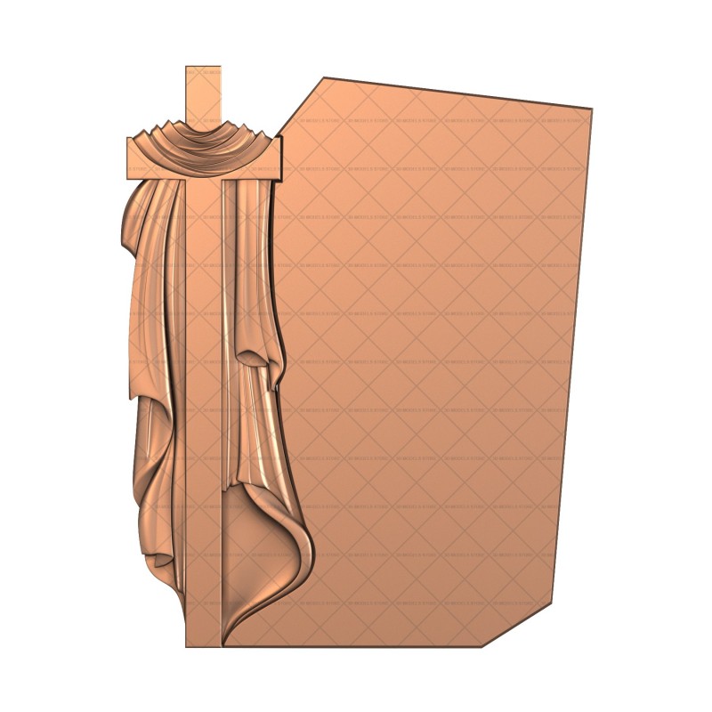 Gravestone with a cross, 3d models (stl)